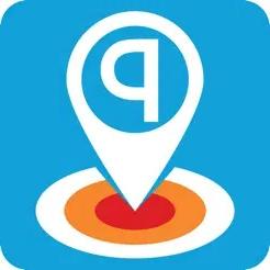 Passport parking app icon - a P within a location pin